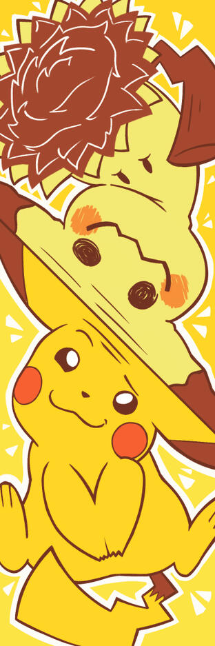 Pikachu and Mimikyu